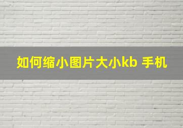 如何缩小图片大小kb 手机